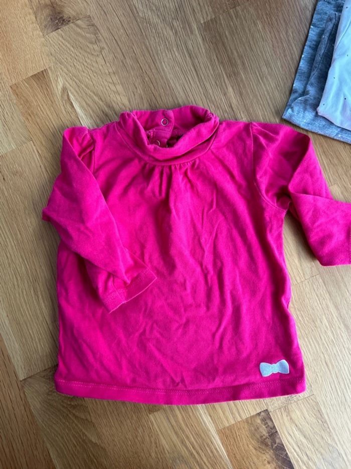Lot de 3 t-shirt manches longues avec col roulés - 9 mois - KIABI - photo numéro 4