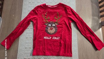 T-shirt manches longues Renne de Noël