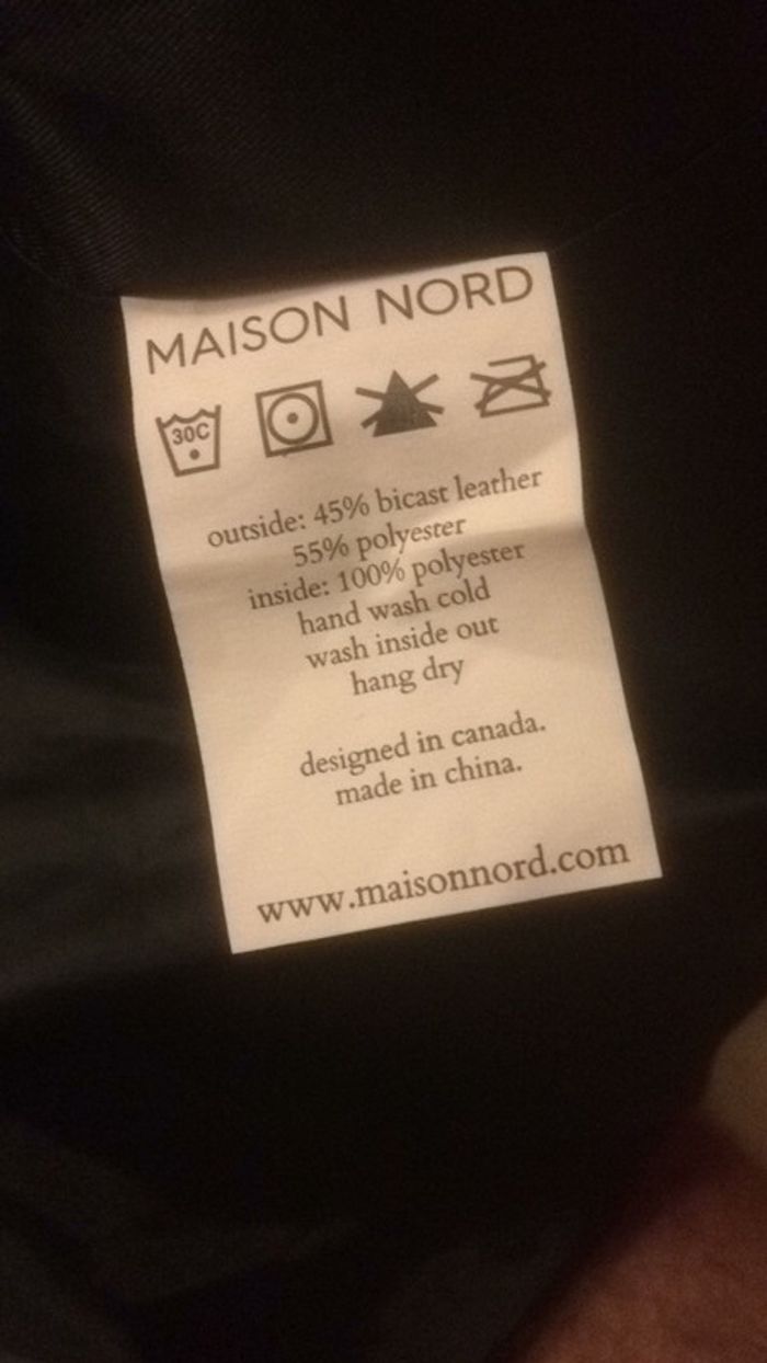 Perfecto Noir Simili - Maison Nord - photo numéro 5