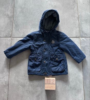 Manteau mis saison / coupe vent / anorak bleu marine Zara 12/18 mois
