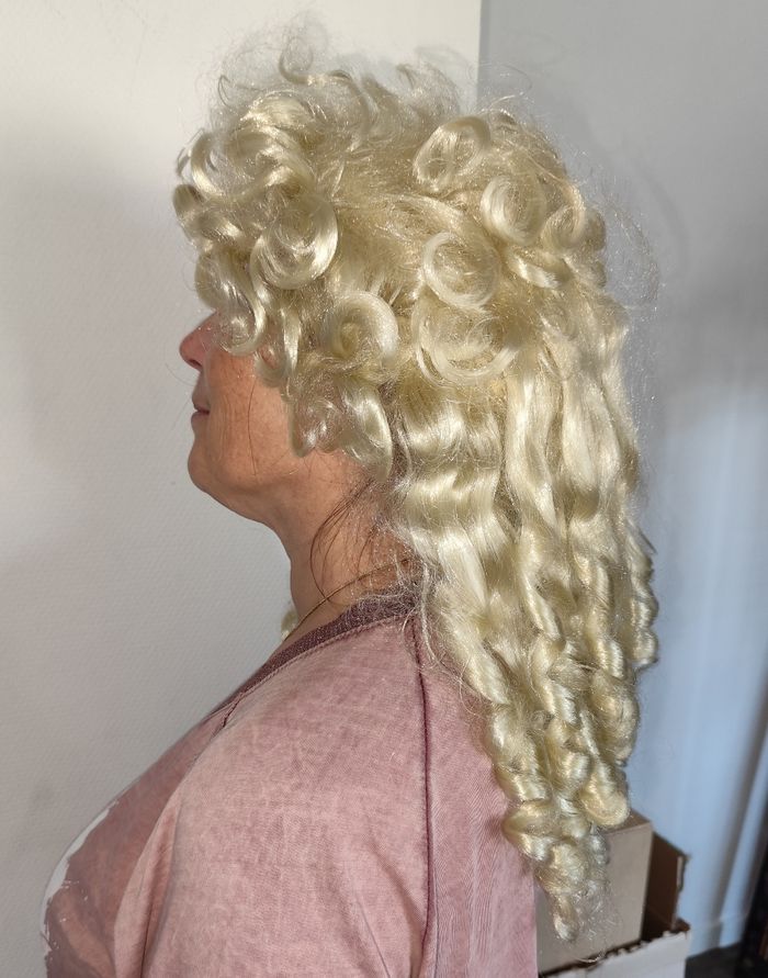 Perruque blonde boucles anglaise déguisement comtesse duchesse marie Antoinette Nelly Olson - photo numéro 9