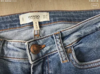 Jean mango effet destroy