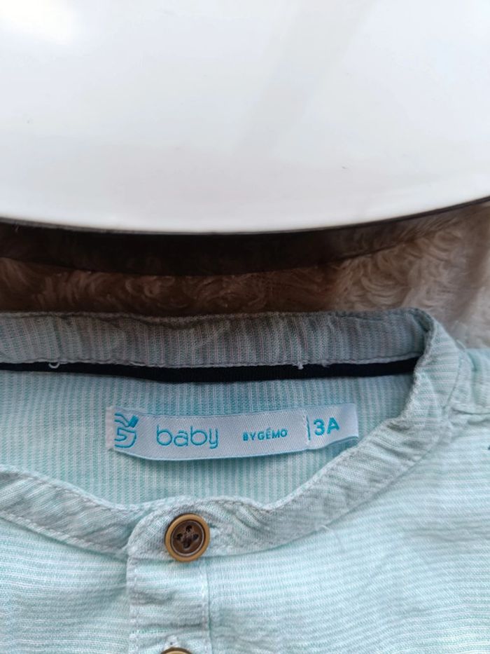 Chemise manches longues Garçon 3 ans col mao Gémo - photo numéro 3