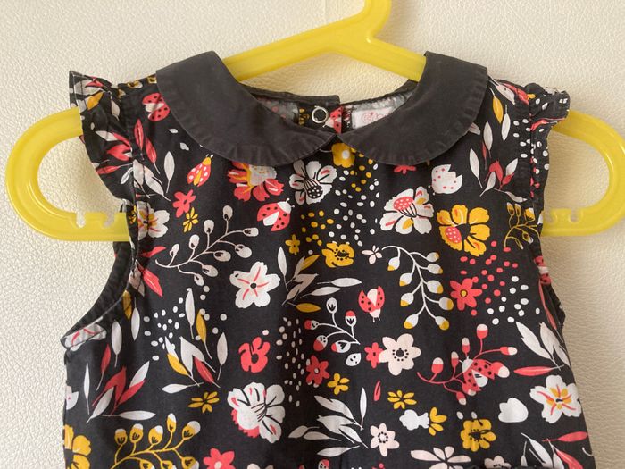 robe été sans manche col Claudine imprimé fleurs taille 3 an - photo numéro 3