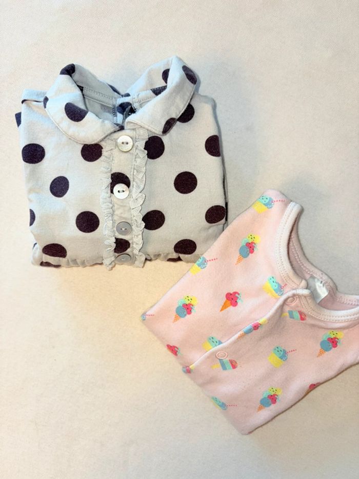 Lot deux combi short 12 mois
