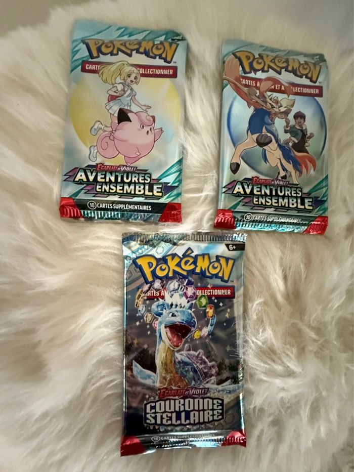 Boosters Pokémon - Aventures Ensemble + Couronne stellaire (Neufs) scellé