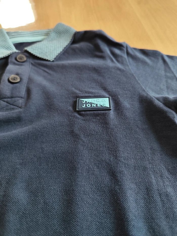 Polo marine jack & Jones 10ans - photo numéro 3