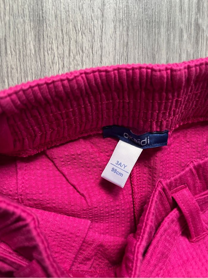 Pantalon large fille fushia 3 ans Okaïdi - photo numéro 2
