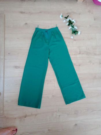 Pantalon fluide 34 vert viride foncé c81