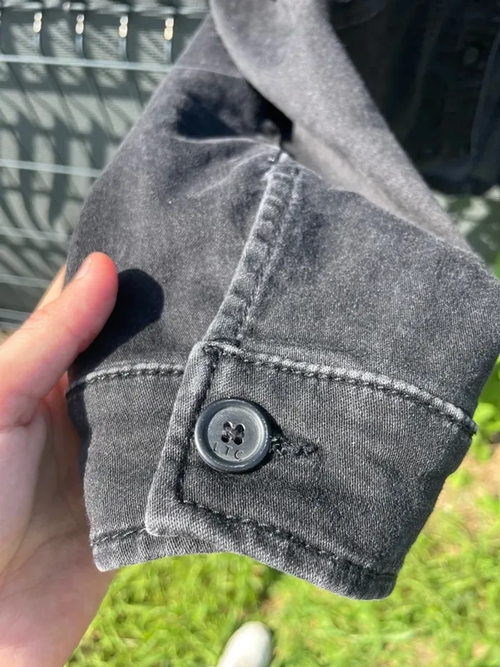 Veste en jean noir délavé Le Temps des Cerises – Style d’origine - photo numéro 8