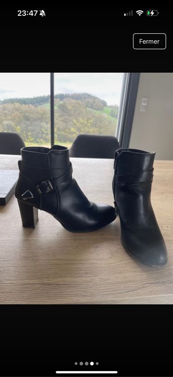 Bottine talon noir