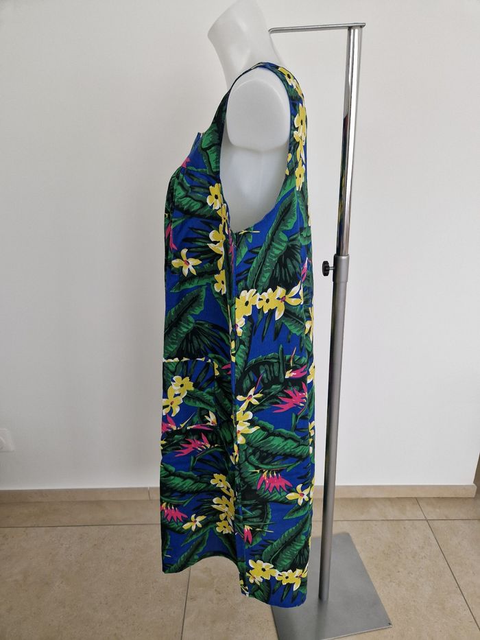 Robe bleue à motif fleurie Charmance - photo numéro 4