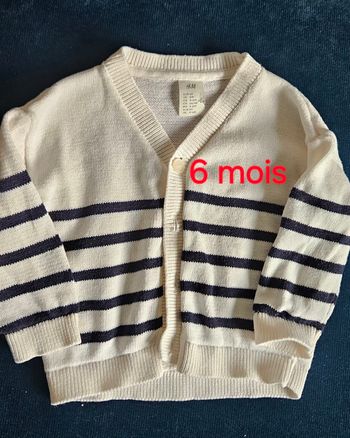 Gilet type marinière 6 mois