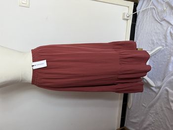 Jupe longue couleur terracotta taille M, 100% coton