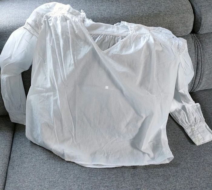 Haut femme léger blanc kiabi S manches longues