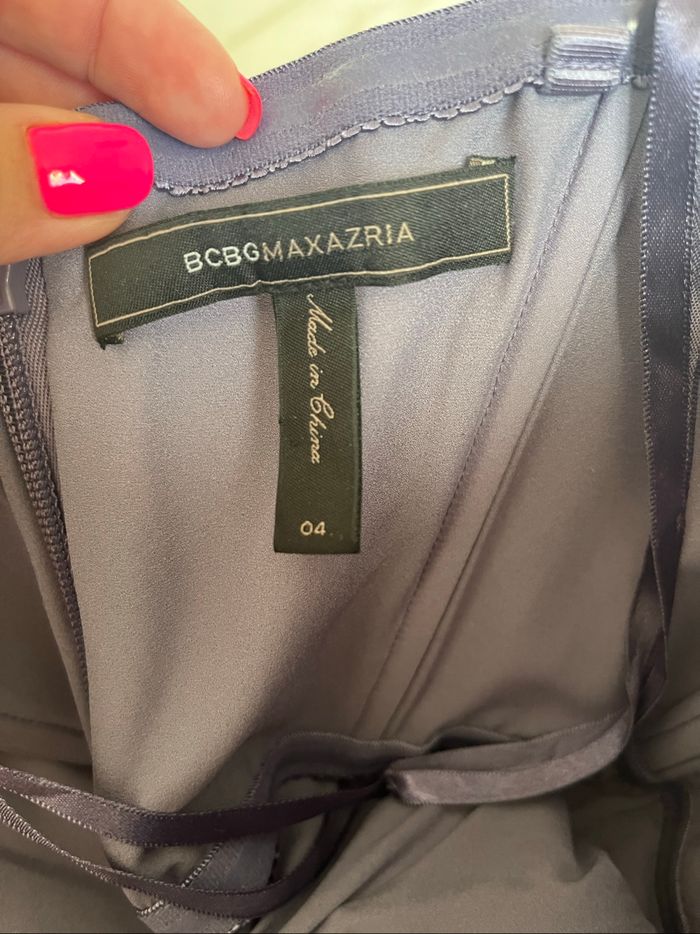 Robe de soirée BCBGMAXAZRIA violette volants - photo numéro 7