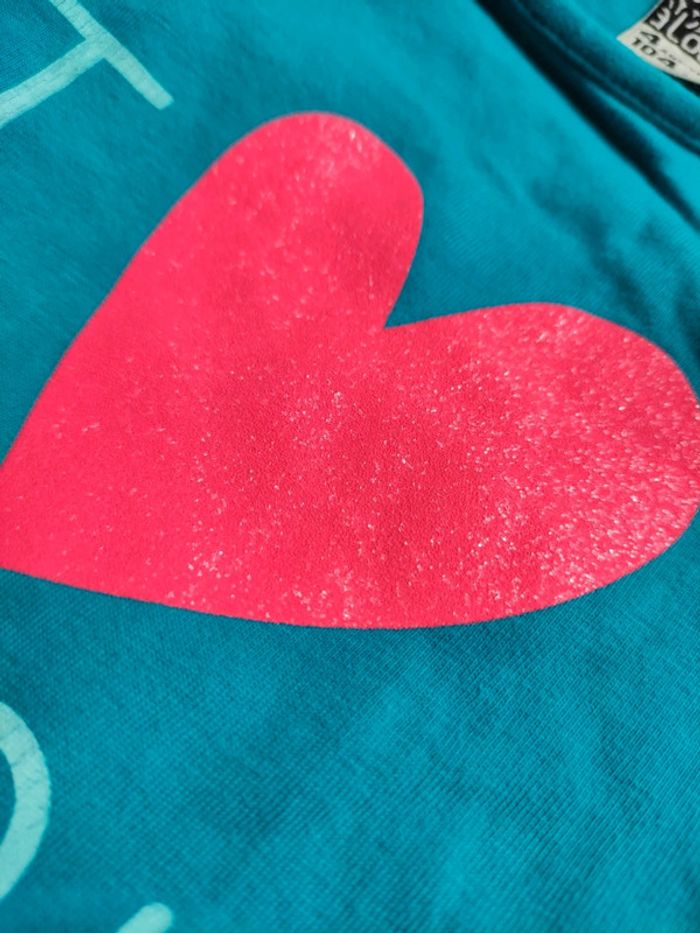 T-shirt manches longues coeur cool love 4 ans - photo numéro 3