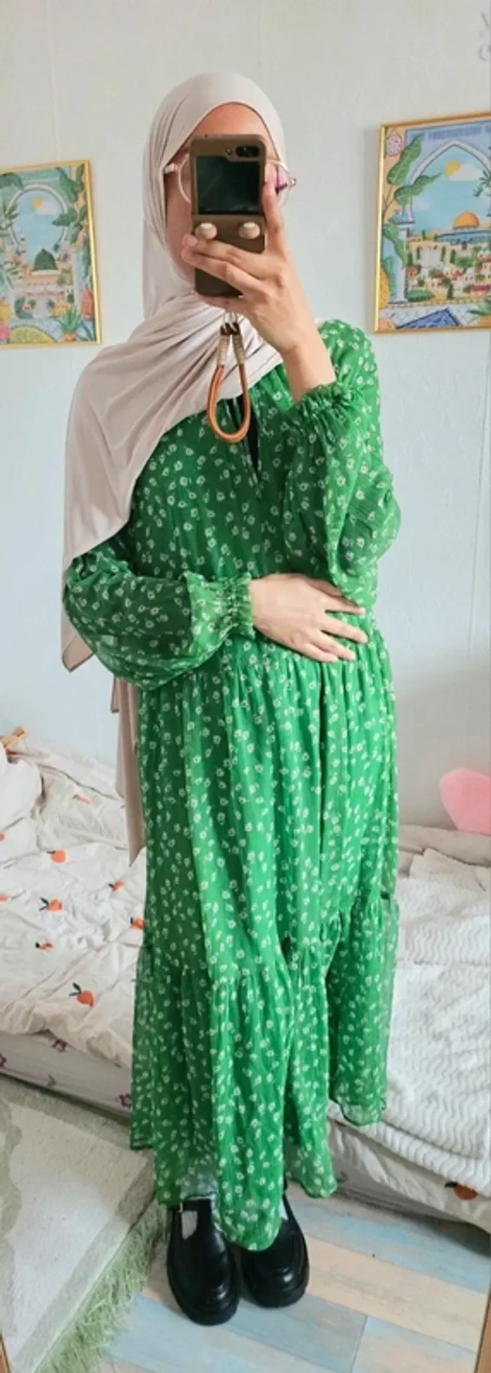 🌿 Robe mi-longue bohème fleurie H&M taille M 🌿 - photo numéro 4