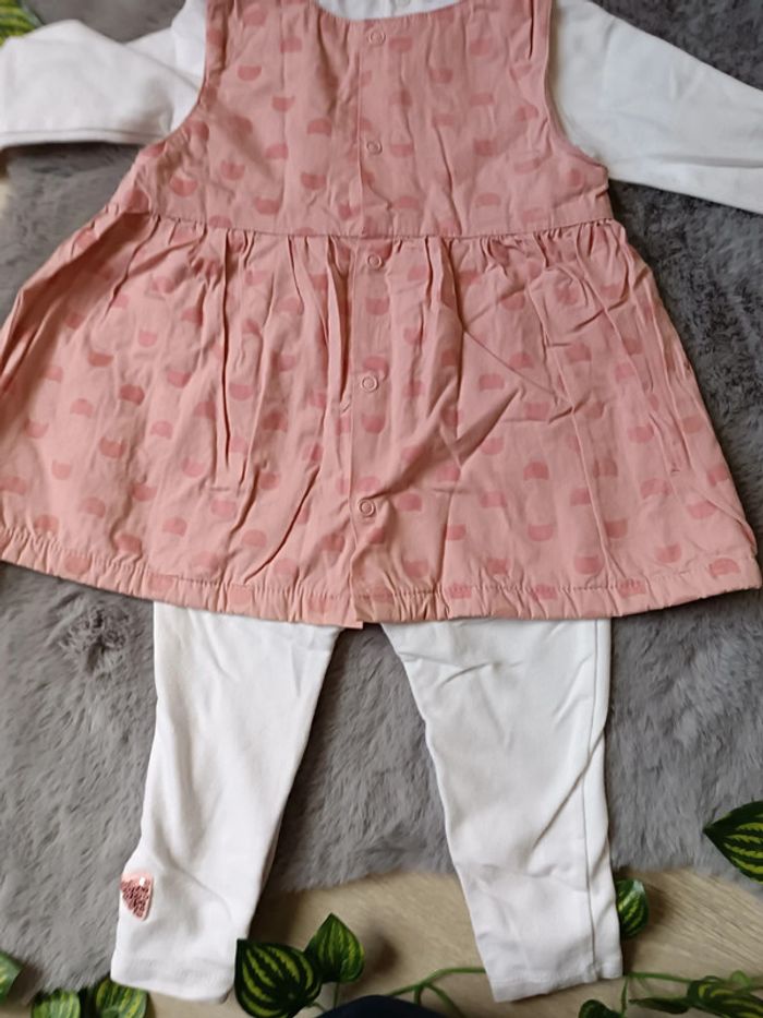 Ensemble combinaison et robe chat sucre d'orge 12 mois fille - photo numéro 10
