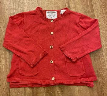 Gilet rouge bébé fille 3/6 M