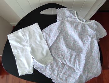 Très bel ensemble 2 pièces bébé fille 12 mois – Robe longue + legging
