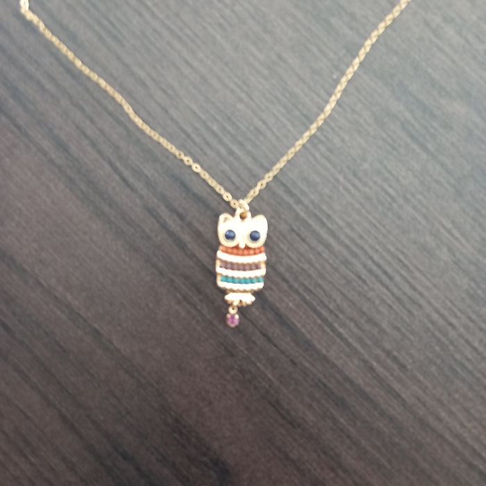 Chaîne + pendentif "hibou" - photo numéro 2