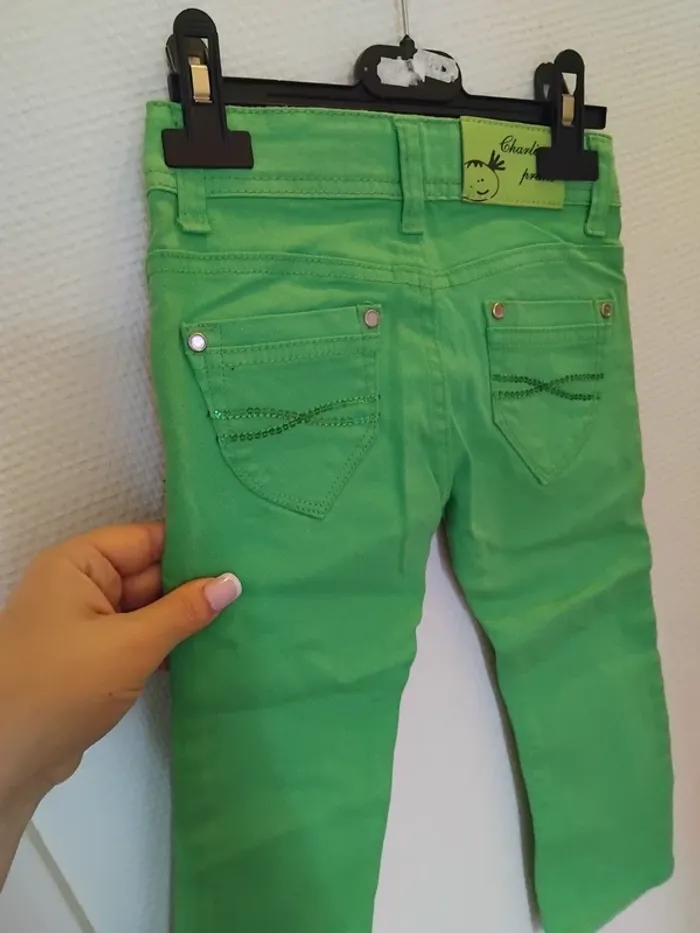 Pantalon neuf fille 3ans 98% coton - photo numéro 11