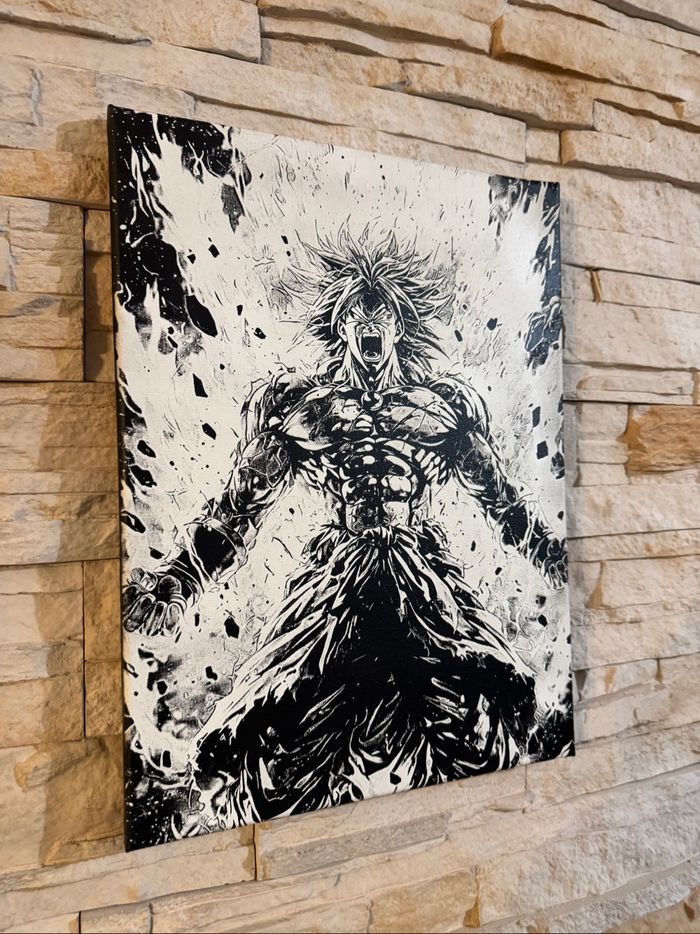 Tableau Broly légendaire Dragon Ball en toile 30x40cm - photo numéro 3