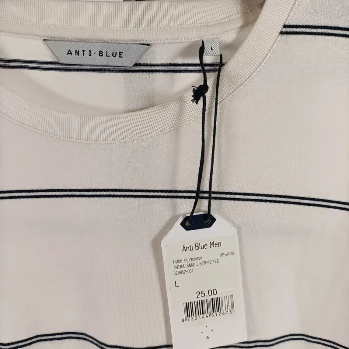Tshirt a rayures taille L - anti blue - A084 - photo numéro 2