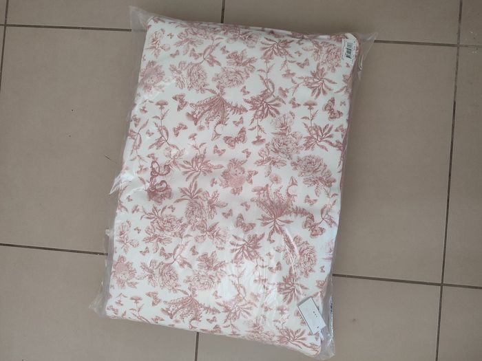 Tour de lit toile de Jouy rose tartine et chocolat neuf - photo numéro 2