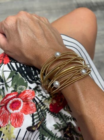 Lot de 10 bracelets en acier inoxydable or ou argent