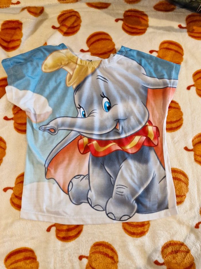 T shirt dumbo  disney 3/4 ans - photo numéro 2