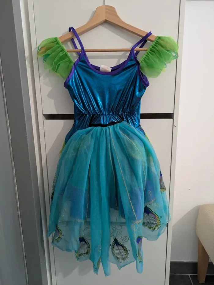 Déguisement costume robe de Paon oiseaux taille 4/6 ans - photo numéro 4