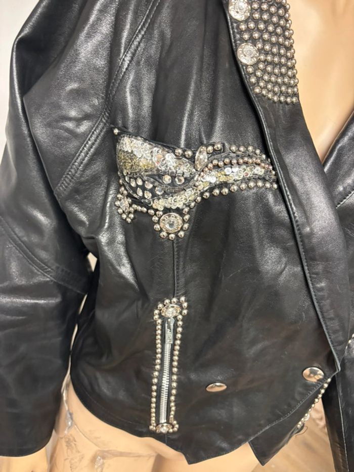 Magnifique perfecto les terribles en cuir fait sur mesure - photo numéro 5