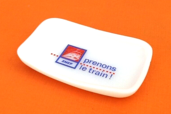 Années 1970 Cendrier / Vide-poche publicitaire SNCF prénom le train ! Opalex Made in France