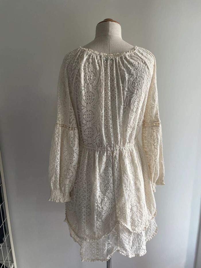 Robe légère en dentelle crème - photo numéro 4