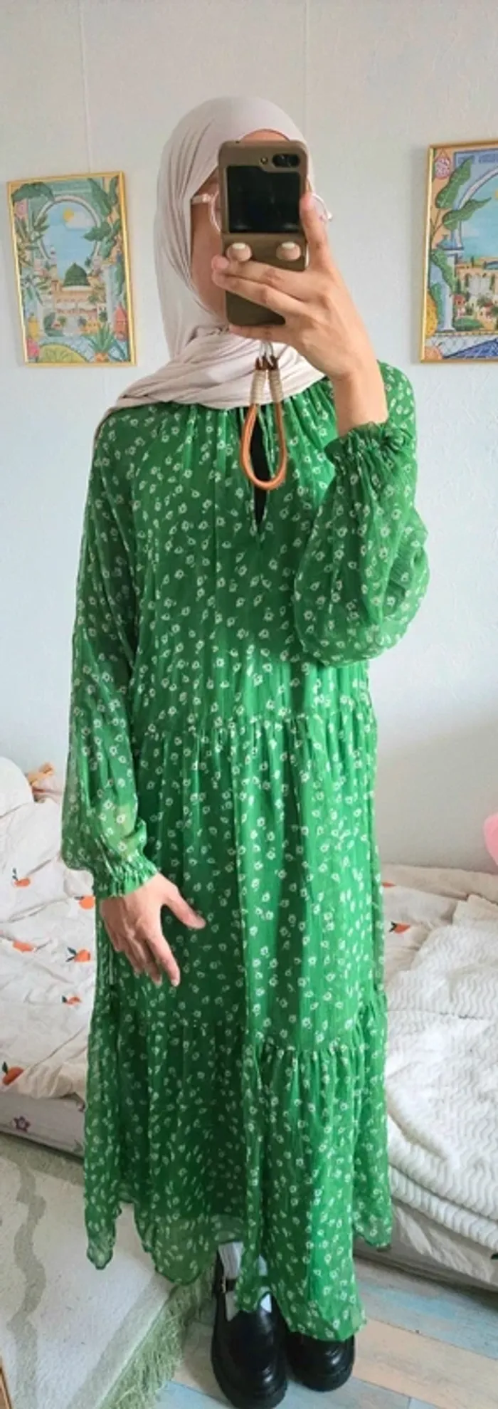 🌿 Robe mi-longue bohème fleurie H&M taille M 🌿 - photo numéro 6