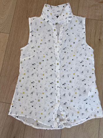 Chemisier blouse légère Kiabi blanche en S NEUVE