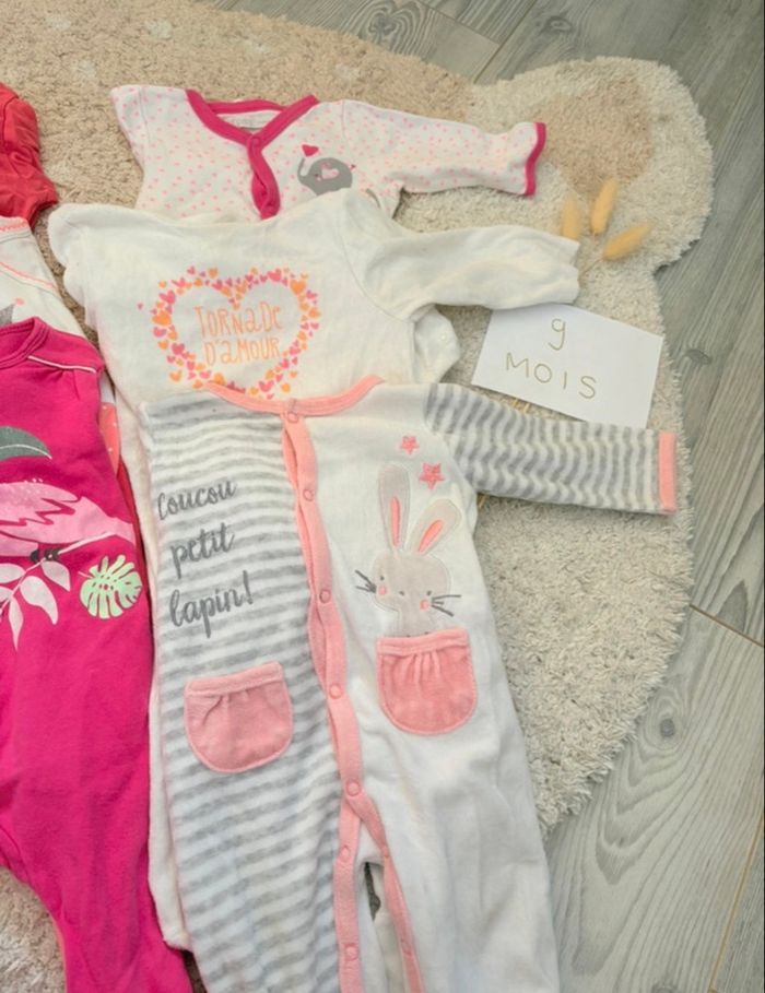 Lot pyjamas fille 9 mois - photo numéro 3