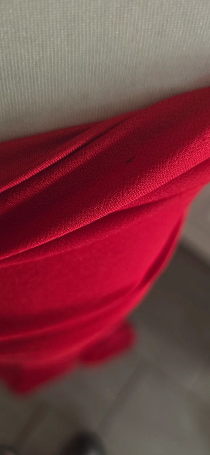 Robe longue cocktail, soirée sirène,  bandeau rouge taille M - photo numéro 4