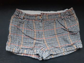 Short boutchou pied de poule marron vintage 18 mois