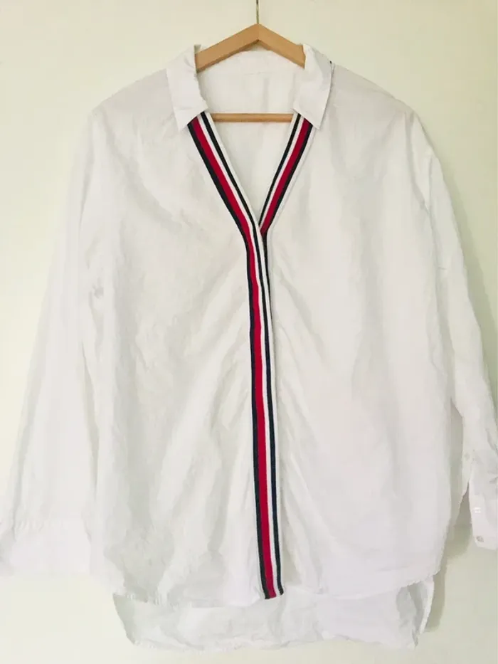 Chemise blanche esprit tennis