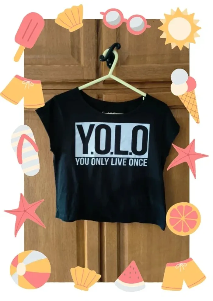 Crop top large noir 34