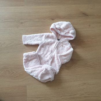 🩷 Ensemble veste zippé à capuche en bas 1 mois kiabi #emyfleury_1moisfille