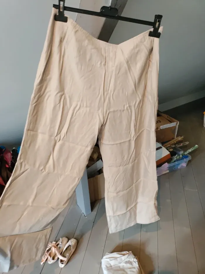 Pantalon large ample beige Promod taille 40 42 - photo numéro 4
