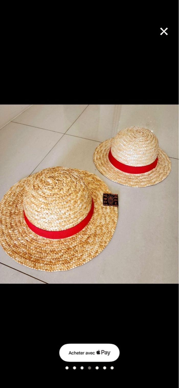 Chapeau de paille style Luffy (One Piece) – État neuf - photo numéro 4