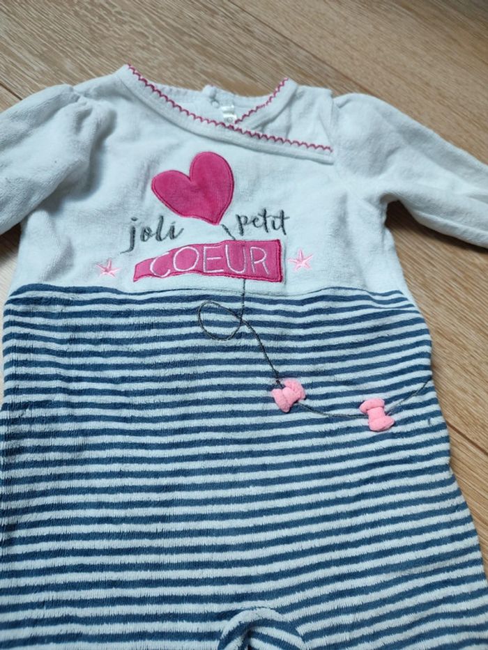Pyjama velours fille 6 mois - photo numéro 2