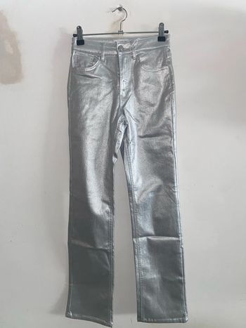 Pantalon brillant argenté