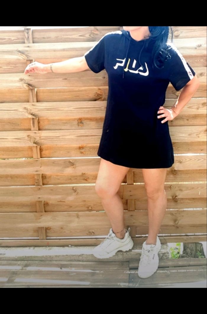 robe à capuche et cordon Fila authentique - photo numéro 4