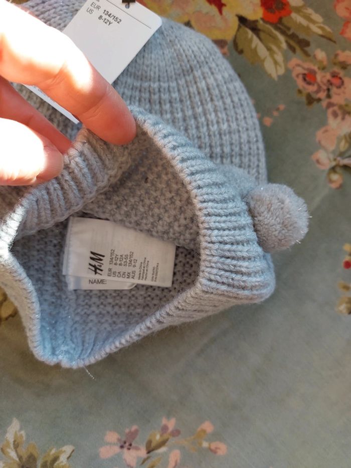 Bonnet gris pompons - photo numéro 3